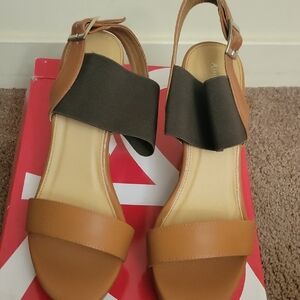 Brown and Black Women's Sandals